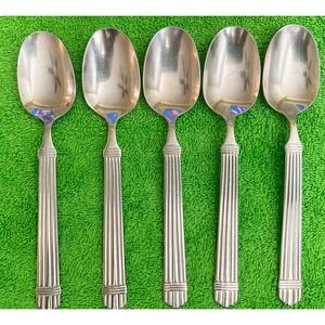 Wallace CHARDONNAY Stainless  18/8 Oval Place Soup Spoons Set of 5